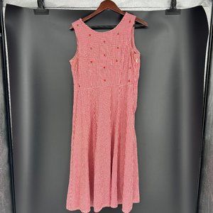 J. G. Hook Seersucker Dress Embroidered